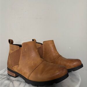 Sorrel Emelie Chelsea Waterproof Leather Ankle Boots Women’s Size 9.5